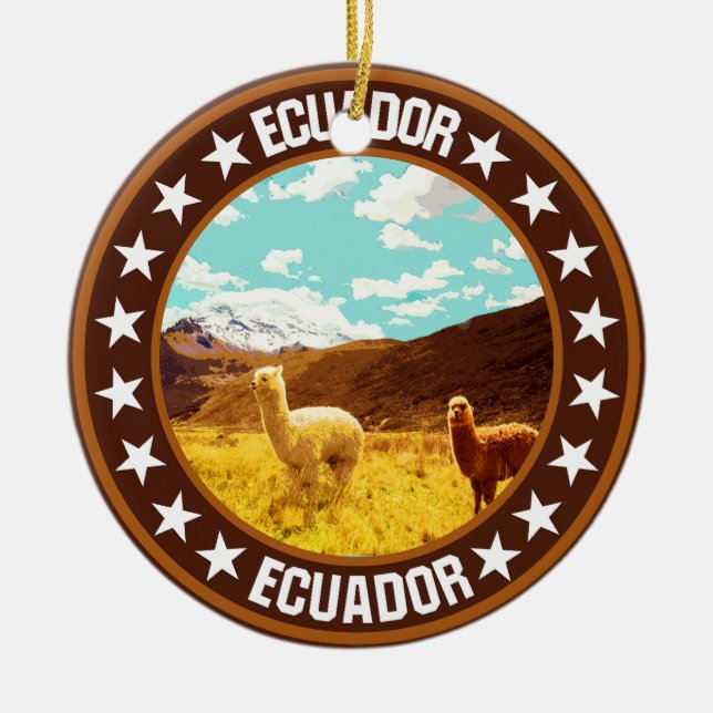 Ecuador Ceramic Ornament (Front)