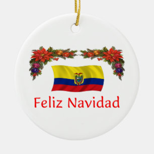 Ecuador Christmas Ceramic Tree Decoration