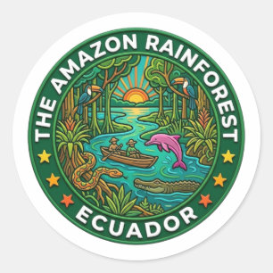 ECUADOR CLASSIC ROUND STICKER