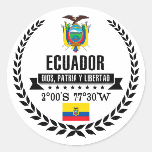 Ecuador Classic Round Sticker