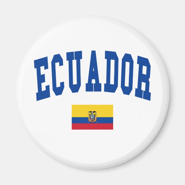 Ecuador College Style Magnet (Front)