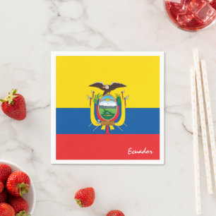 Ecuador & Ecuador Flag party fashion /sports fans Napkin