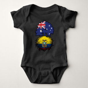 Ecuador Ecuadorian Australian Australia Tree Roots Baby Bodysuit
