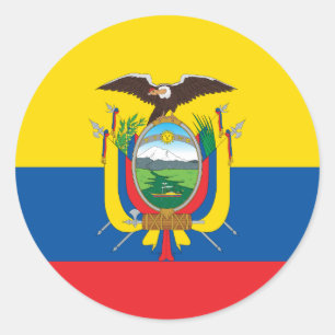 Ecuador (Ecuadorian) Flag Classic Round Sticker