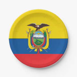 Ecuador (Ecuadorian) Flag Paper Plate