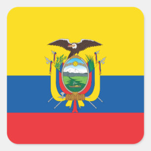 Ecuador (Ecuadorian)  Flag Square Sticker