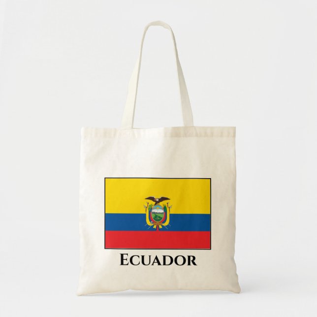 Ecuador (Ecuadorian) Flag Tote Bag (Front)