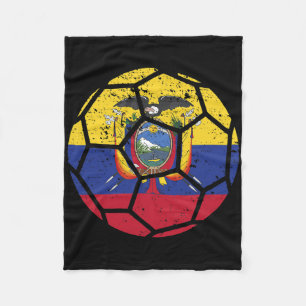 Ecuador Fans Ecuador Flag World Soccer Jersey Foot Fleece Blanket