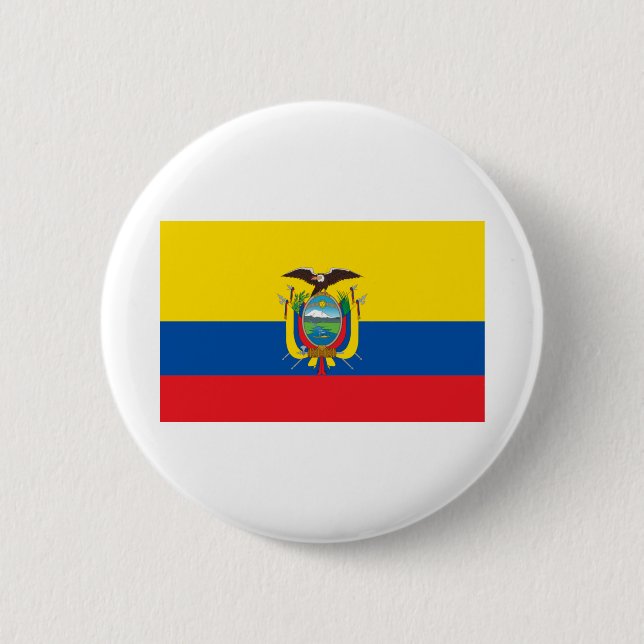 Ecuador Flag 6 Cm Round Badge (Front)