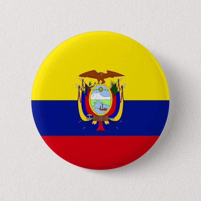 Ecuador Flag 6 Cm Round Badge (Front)