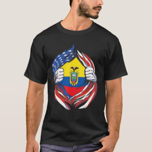 Ecuador Flag American Proud Of My Ecuadorian Herit T-Shirt