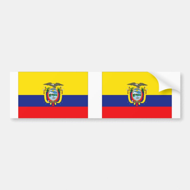 Ecuador flag bumper sticker (Front)