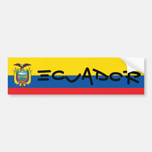 Ecuador Flag Bumper Sticker (Front)