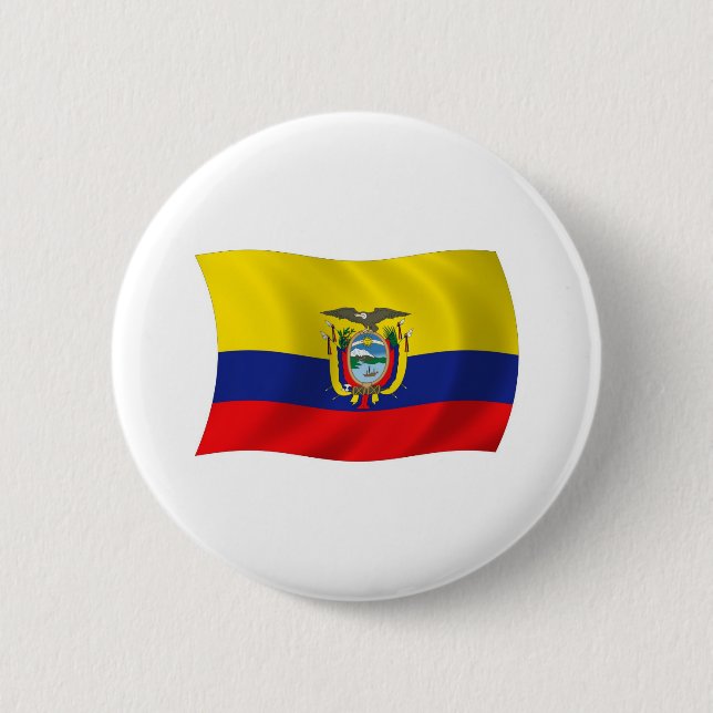 Ecuador Flag Button (Front)