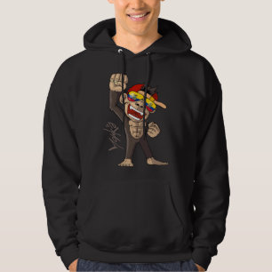 Ecuador Flag  Cheering Monkey  Fan Hoodie