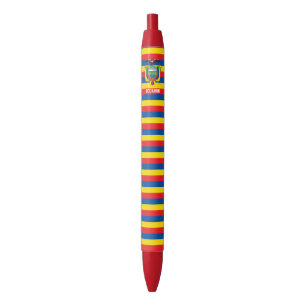 Ecuador Flag Cute Patriotic Black Ink Pen