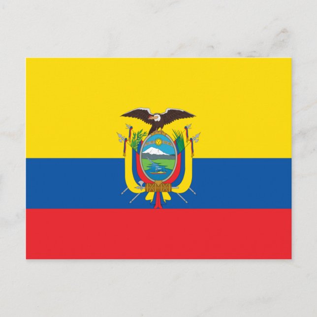 Ecuador Flag EC Postcard (Front)
