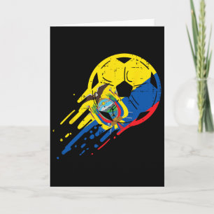 Ecuador Flag Ecuadorian Soccer Footll Fan Men Wome Card