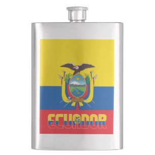 Ecuador Flag Elegant Patriotic Hip Flask