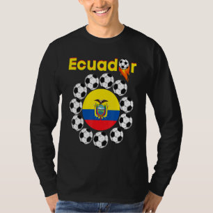 Ecuador Flag Football Teams Futball Fan Soccer T-Shirt