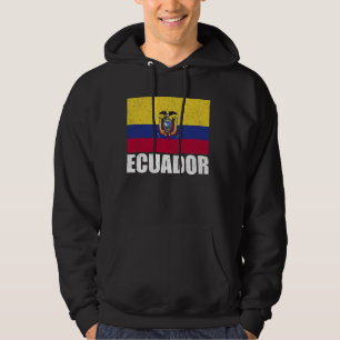 Ecuador Flag Grunge Vintage Souvenir Ecuador Hoodie