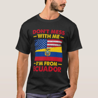 Ecuador Flag Half American Half Ecuadorian T-Shirt