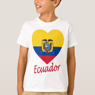 Ecuador Flag Heart T-Shirt