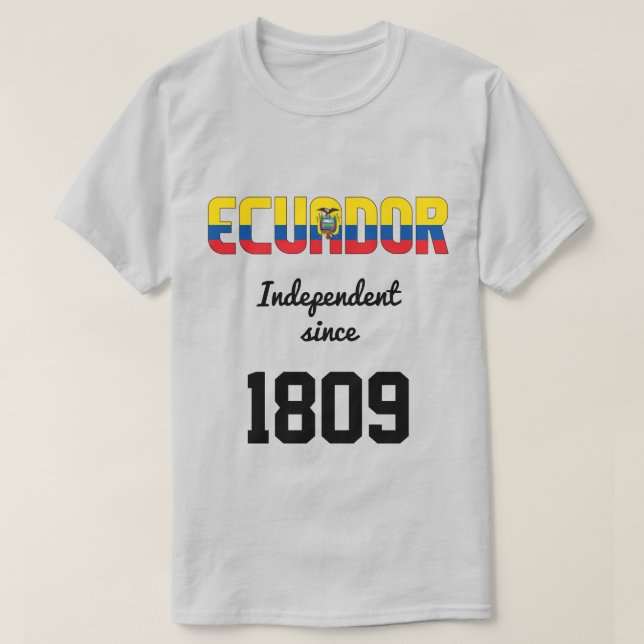 Ecuador Flag Independence Celebration T-Shirt (Design Front)