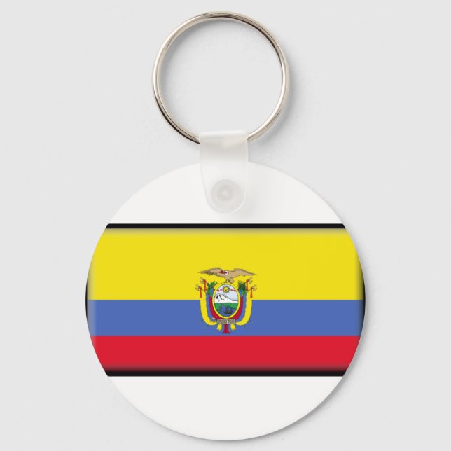 Ecuador Flag Key Ring (Front)