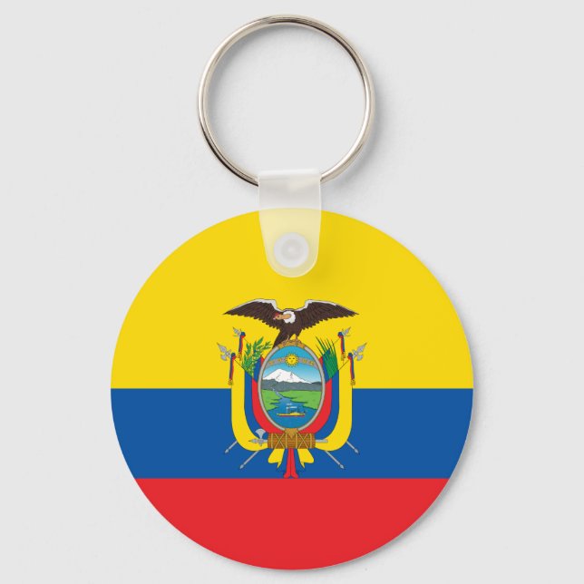 Ecuador Flag Key Ring (Front)
