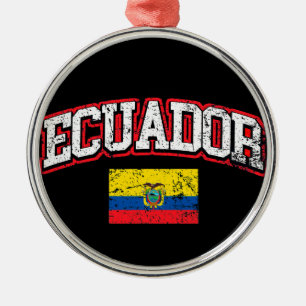 Ecuador Flag Metal Ornament