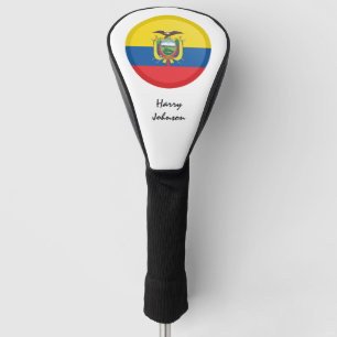 Ecuador Flag & Monogrammed Golf Clubs Covers