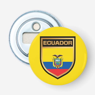 Ecuador Flag Shield Bottle Opener