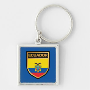 Ecuador Flag Shield Key Ring