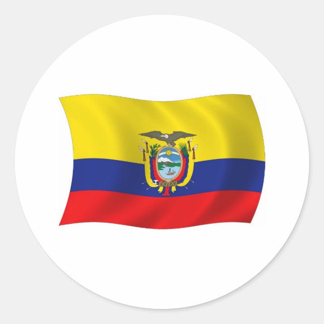 Ecuador Flag Sticker (Front)