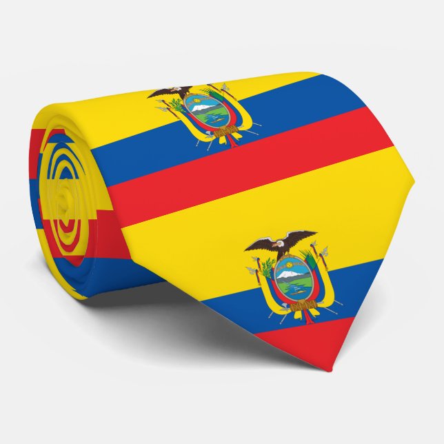 Ecuador flag tie (Rolled)
