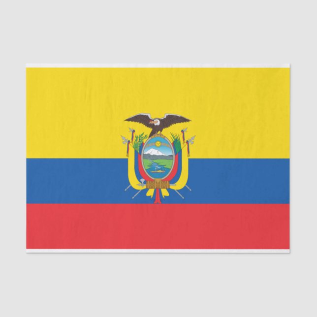 Ecuador Flag Tissue Paper (Front)