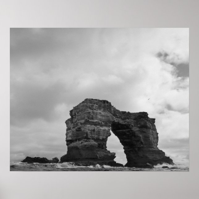 Ecuador, Galapagos Islands, Darwin Island, Waves Poster (Front)