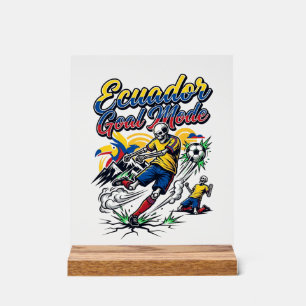 Ecuador Goal Mode Skeleton Striker Nations Dynamic Acrylic Sign