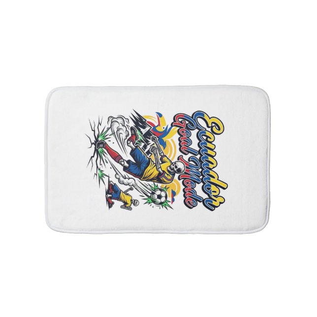Ecuador Goal Mode Skeleton Striker Nations Dynamic Bath Mat (Front)