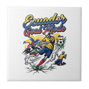 Ecuador Goal Mode Skeleton Striker Nations Dynamic Ceramic Tile