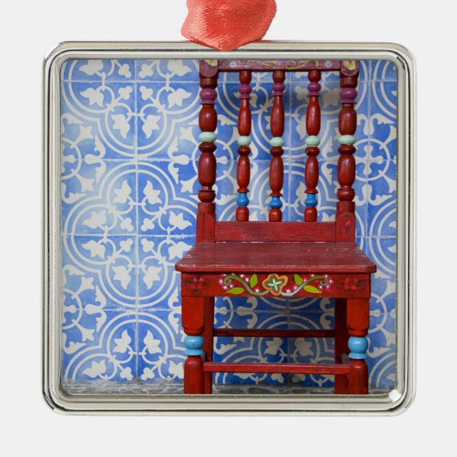 Ecuador. Highland town of Otavalo. Historic Metal Ornament (Front)