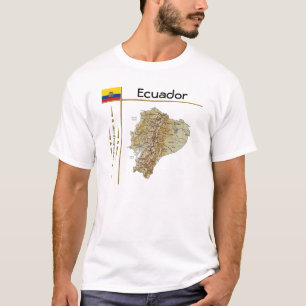 Ecuador Map + Flag + Title T-Shirt