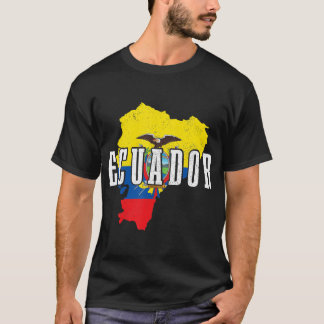 Ecuador Map Pride Ecuadorian Flag T-Shirt