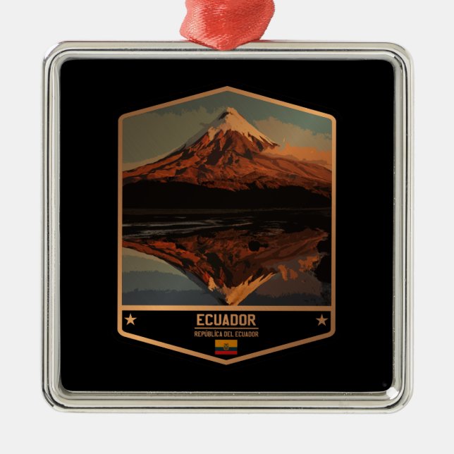 Ecuador Metal Ornament (Front)