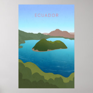 Ecuador Minimal Travel Poster