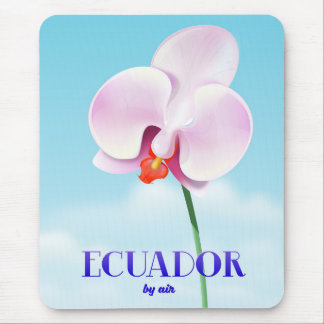 Ecuador orchid travel poster mouse pad