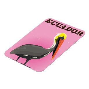 Ecuador Pelican vintage travel poster Magnet