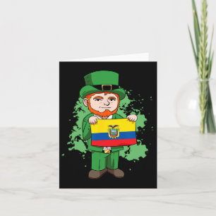 Ecuador Proud Ecuadorian Flag St. Patricks Day Lep Card