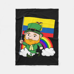 Ecuador Proud Ecuadorian Flag St. Patricks Day Lep Fleece Blanket